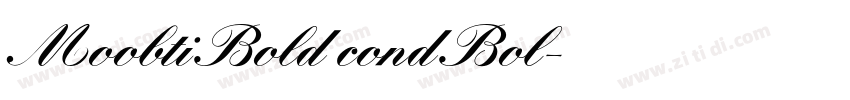 Moobti Bold cond Bol字体转换